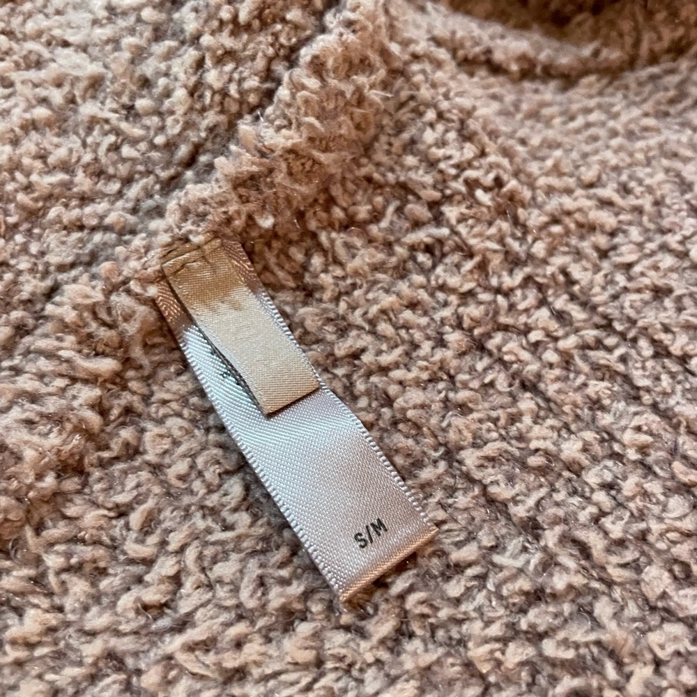 Skims Cozy Knit jogger and Cozy Knit Wrap top set, in Rose Clay, both size S/M - Picture 5 of 6